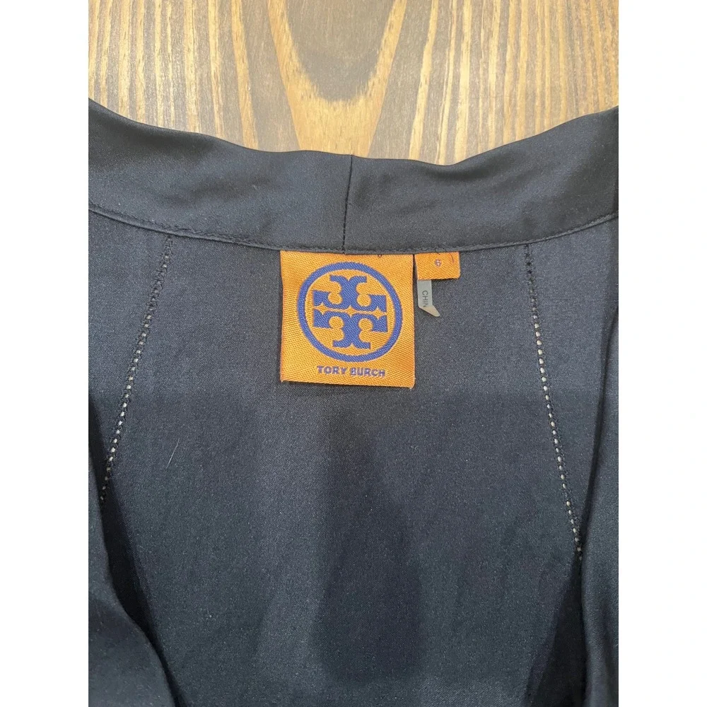 Tory Burch Black Silk Sleeveless Cowl Neck‎ Tank Top Women's Size 6